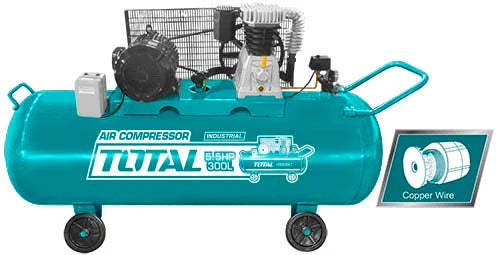 TOTAL TC1553002 4100W 300L 3-Phase Air Compressor - 5.5HP Total